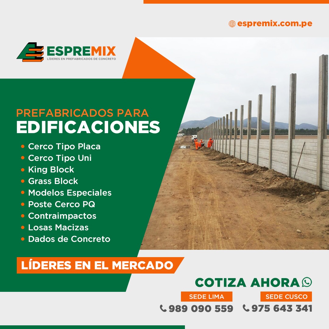 Obras Civiles Edificaciones Prefabricados Concreto Peru