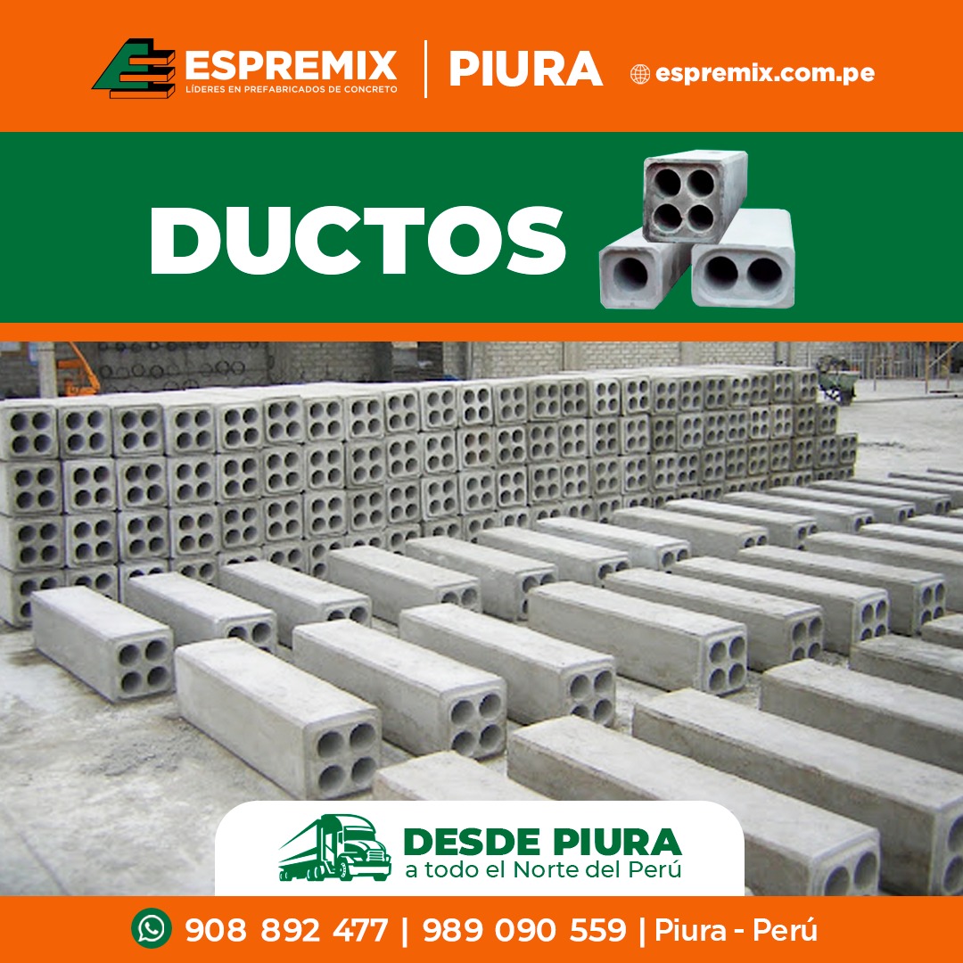 ductos prefabricados de hormigon Piura