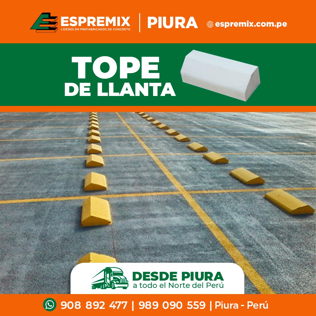 tope llantas prefabricados de hormigon Piura
